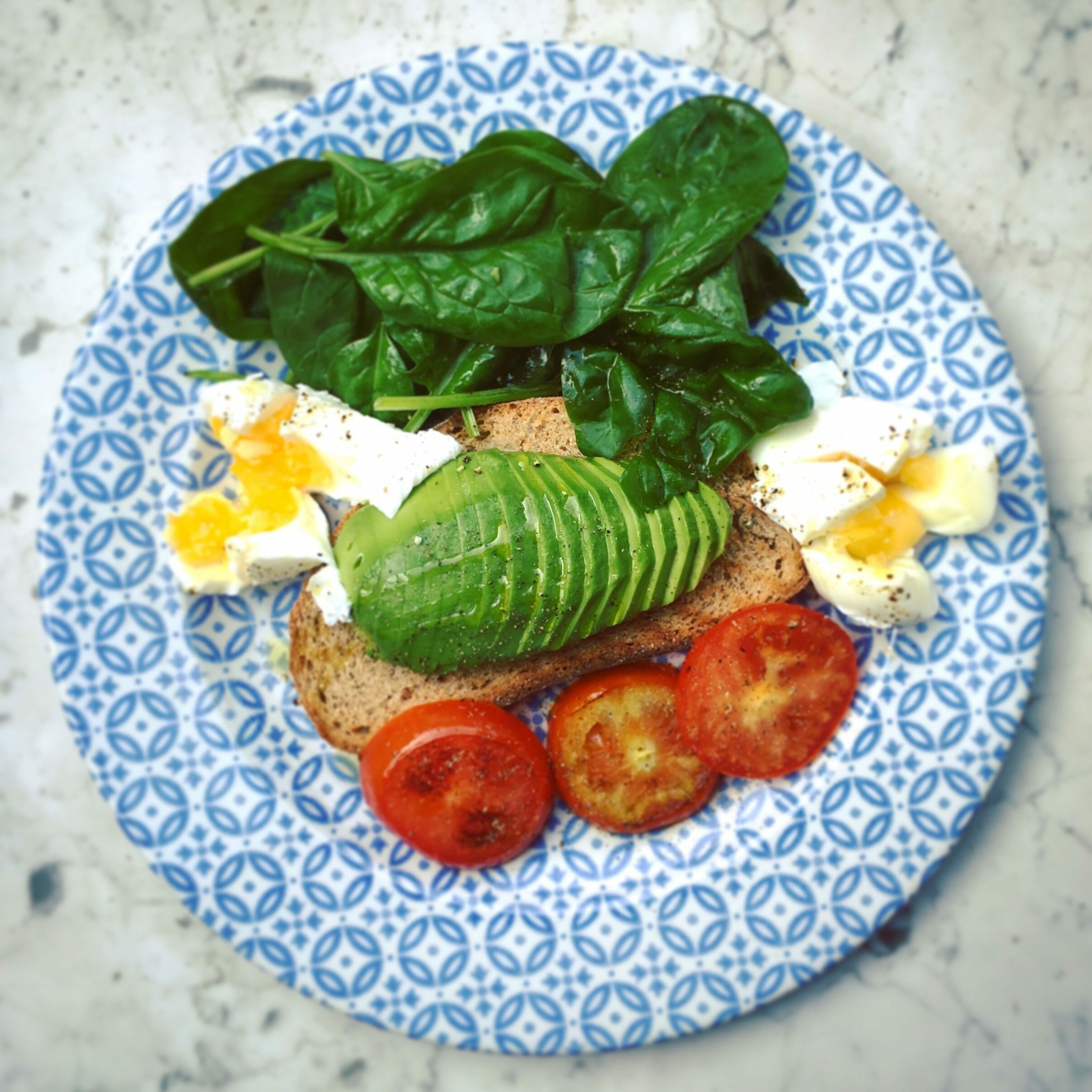 Breakfast with avocado etc